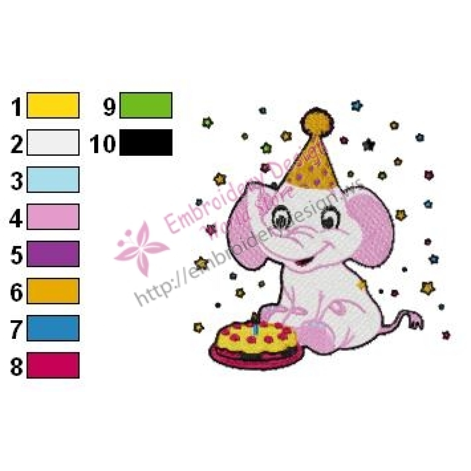 Baby Elephant In Birthday Embroidery Design,Kitchen Design Ideas Galley Style