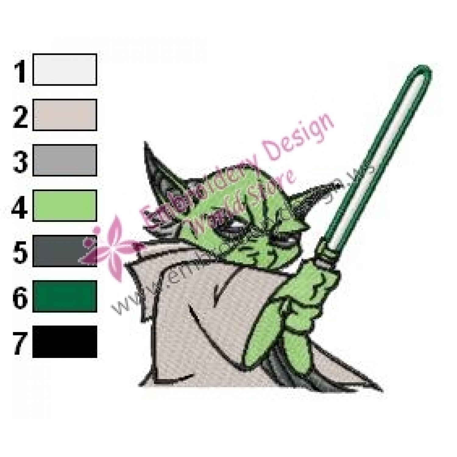 Product Code: Master Yoda Star Wars Embroidery Design