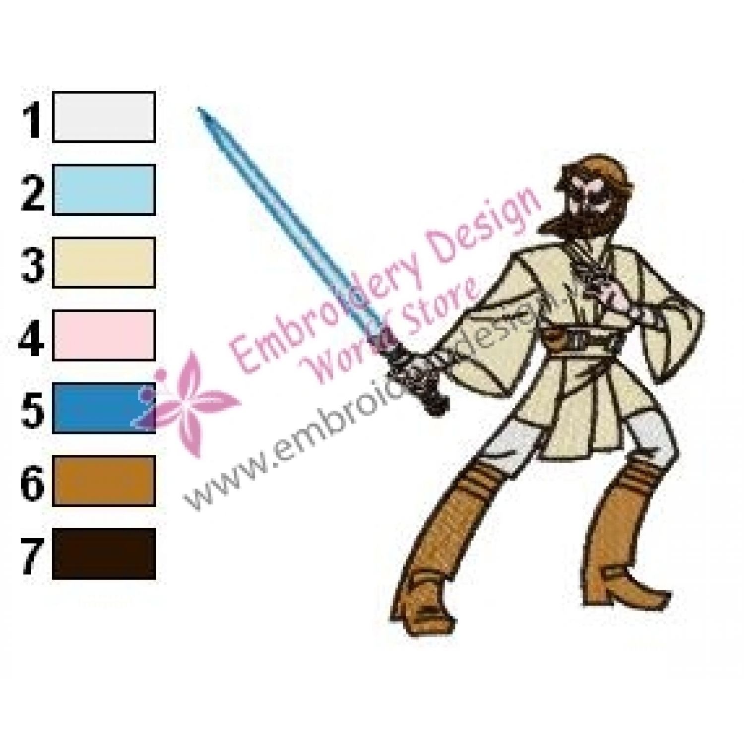 Product Code: Star Wars Obi Wan Kenobi Embroidery Design