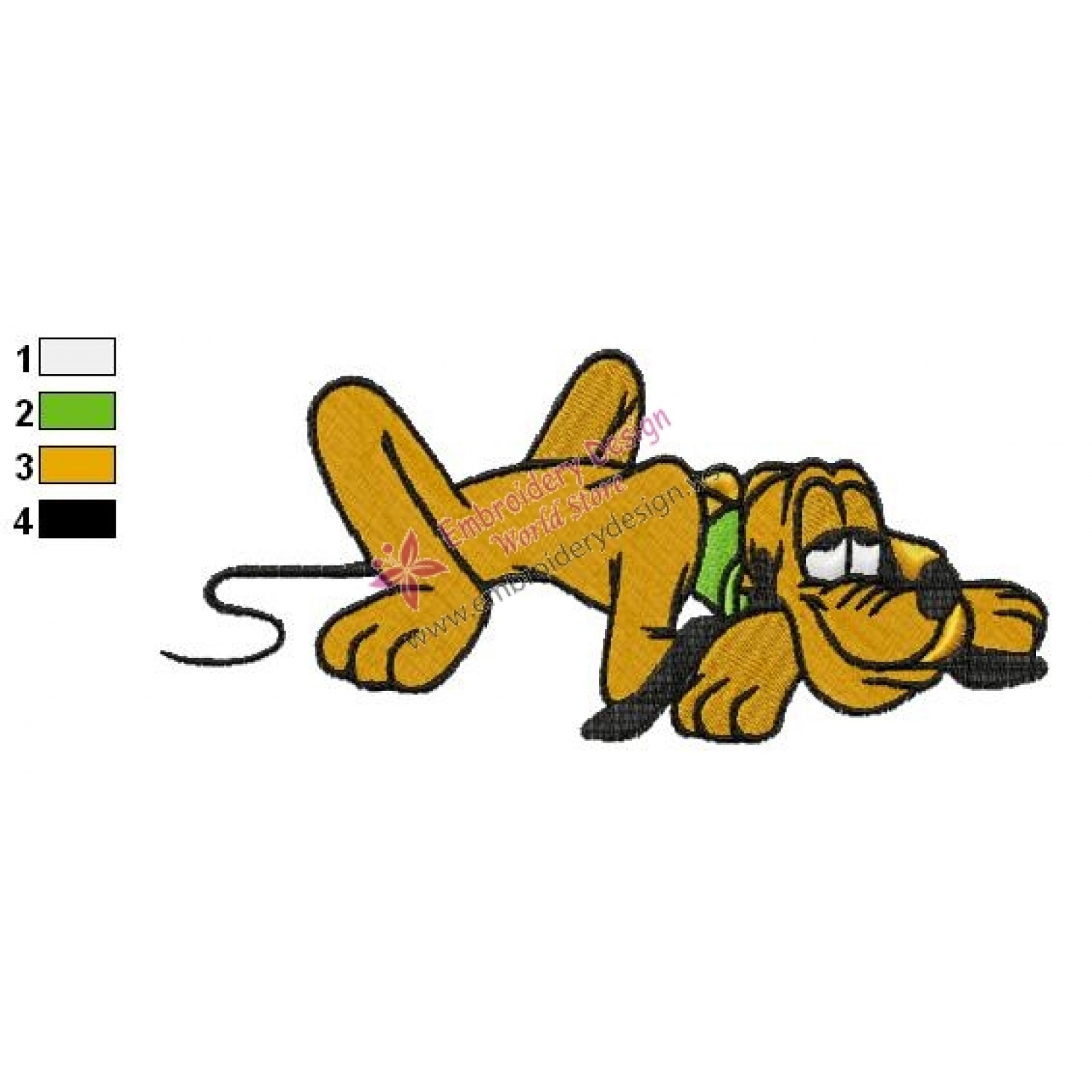 Dog pluto Embroidery Cartoon 10