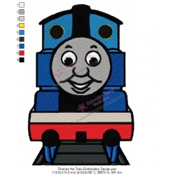 Thomas the Train Embroidery Design